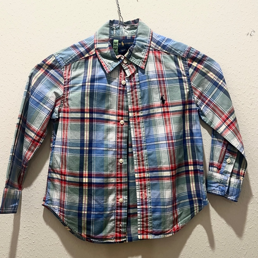 Ralph Lauren button down- Blue, Red, Green